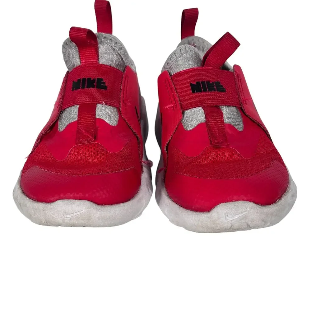 Nike Flex Runner 2 Baby Toddler‎ Sneakers Size 7C Red Logo Slip On DJ6039-607